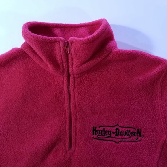 Harley-Davidson Red Deer Half-Zip Fleece Jacket - Picture 2 of 8
